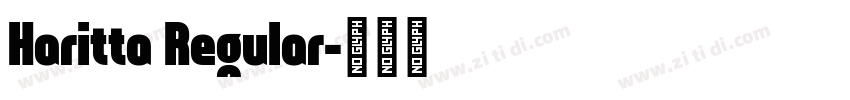 Haritta Regular字体转换